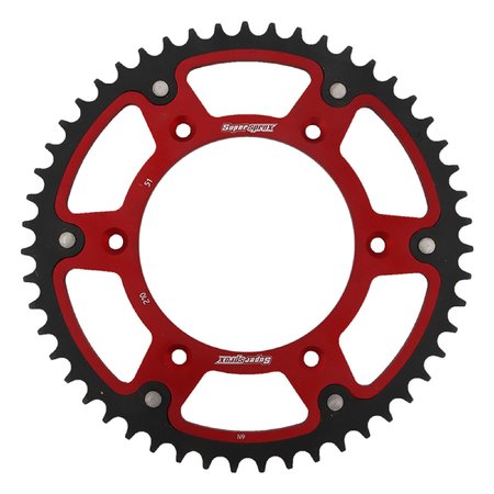 SUPERSPROX Red Stealth Sprocket For Honda CR125R 1983-2007, CRF230M 2009 RST-210-51-RED